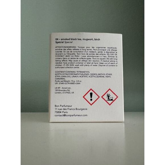 Bon Parfumeur Paris 04 Scented Candle Smoked Black Tea Mugwort Birch 2.4 oz- NEW - Picture 3 of 6